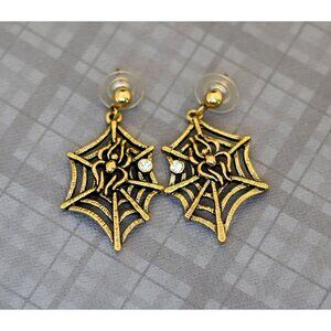 Web and Flow Gothic Spider Web Earrings by Avon